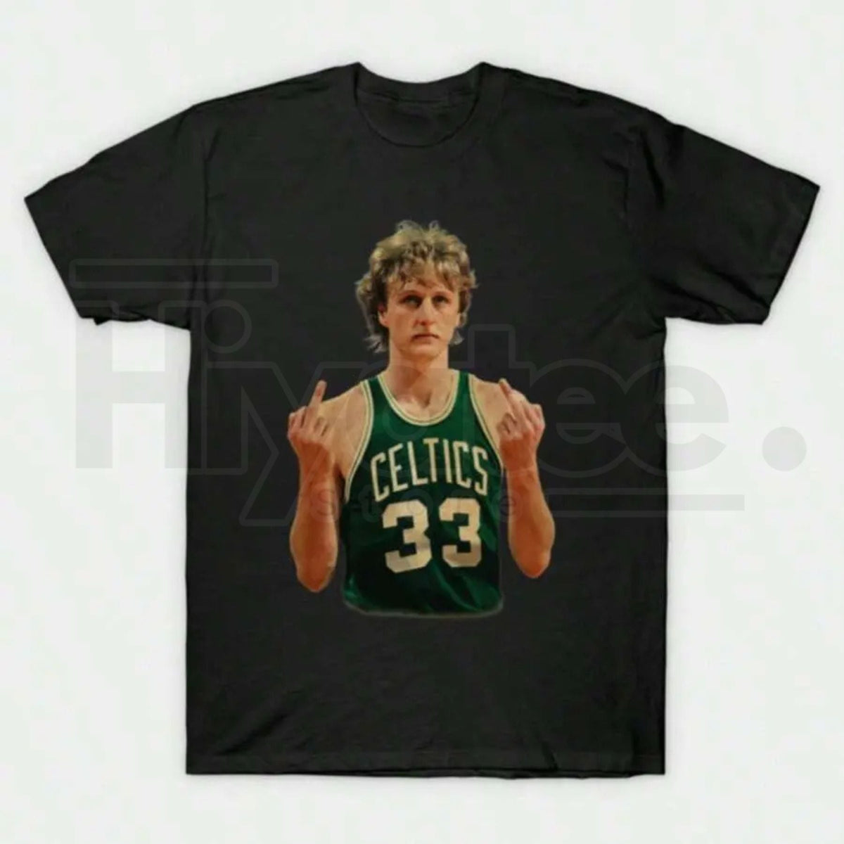 "Larry Legend" Retro 90s – Larry Bird Black Vintage Graphic Top