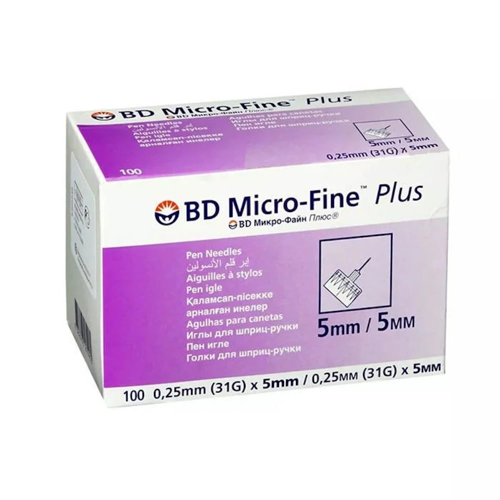 BD Micro Fine Plus 5mm - 100 ct
