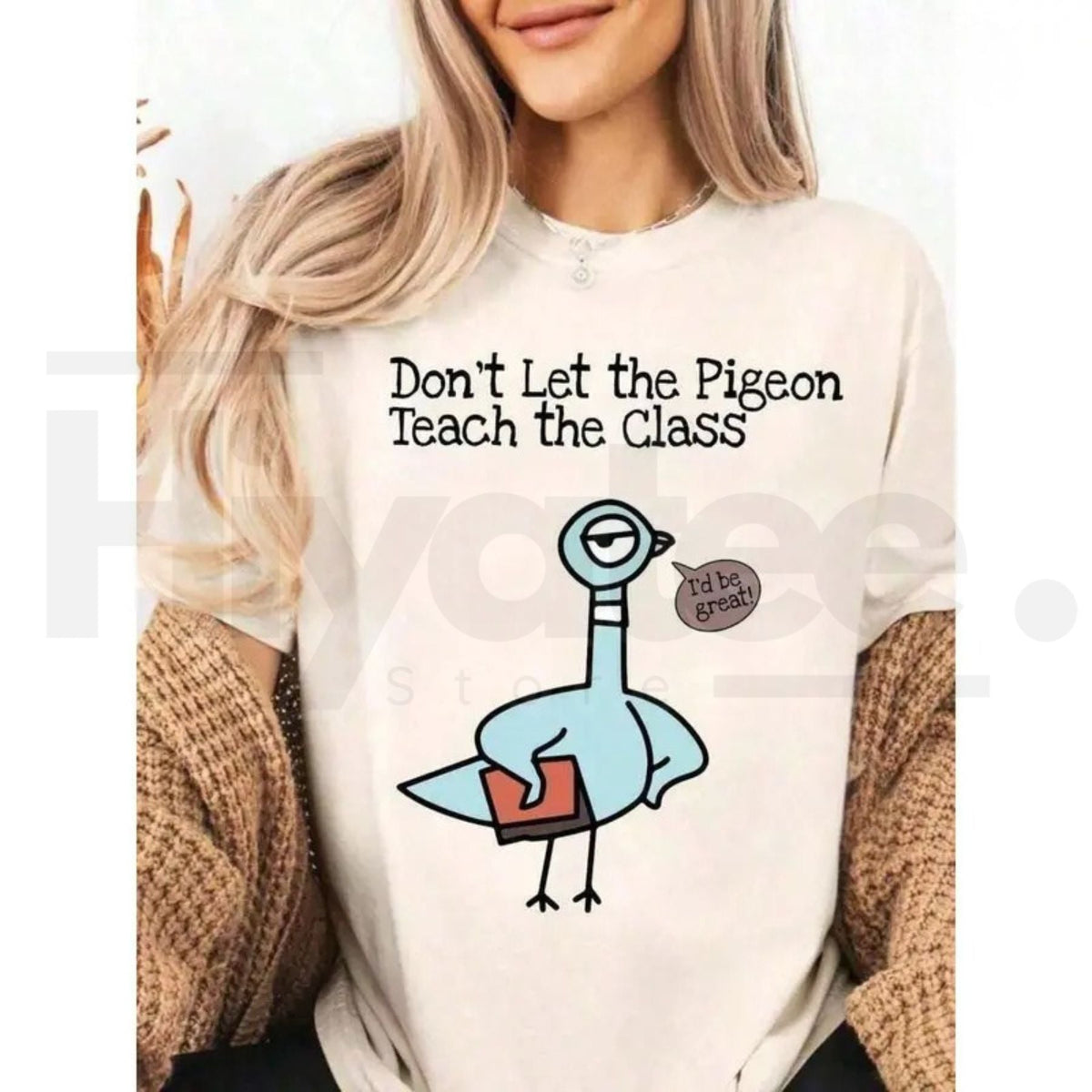 Don't Let The Pigeon Teach The Class T-Shirt – Funny Pigeon Teacher Graphic Tee