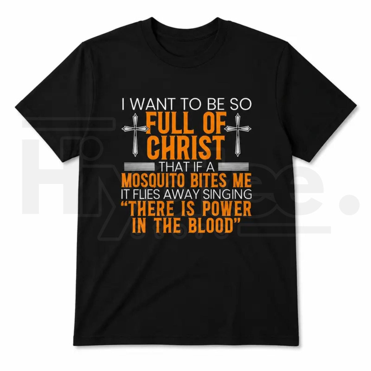 Full Of Christ Mosquito T-Shirt – Funny Christian Humor Graphic Tee