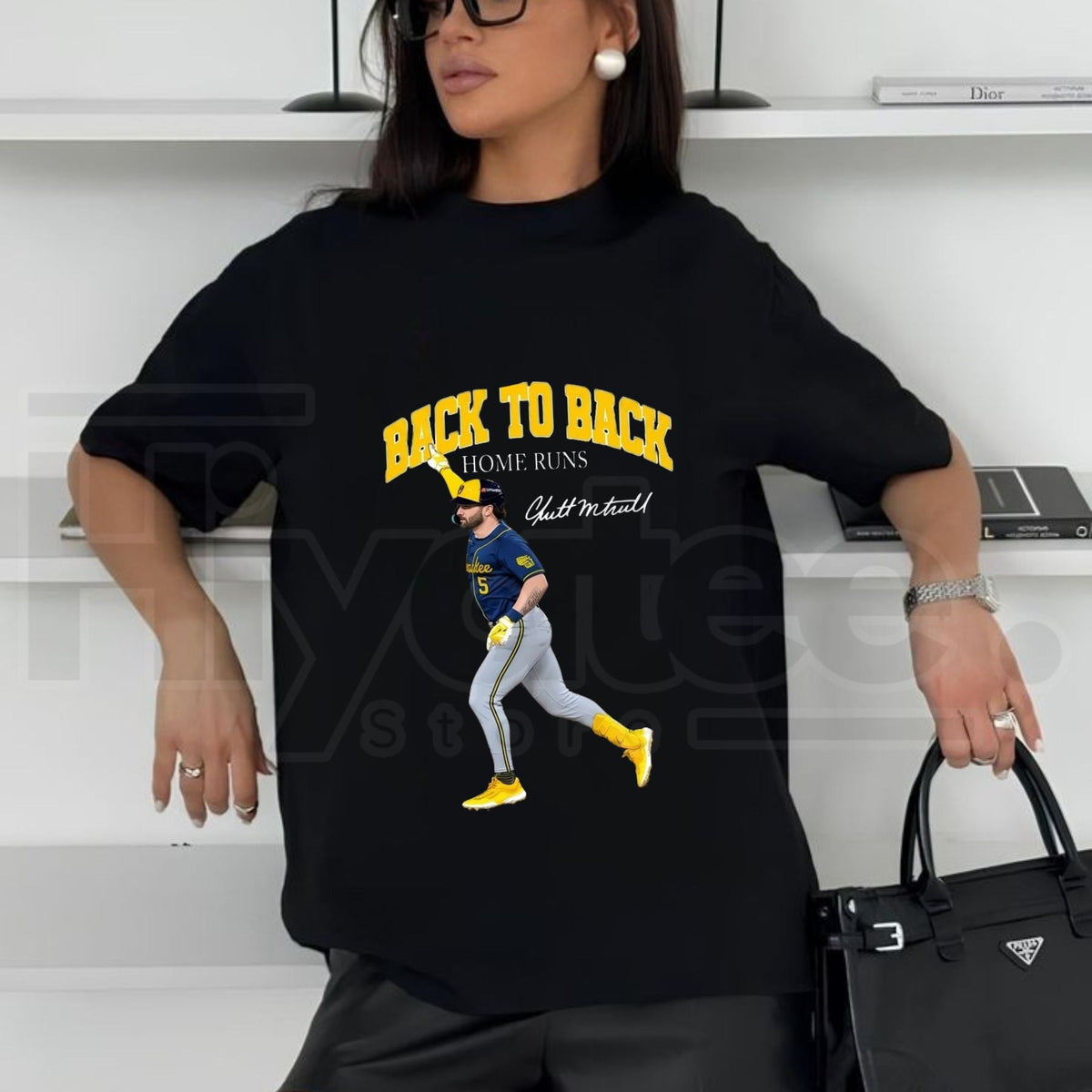 Garrett Mitchell Back To Back Home Run T-Shirt – Funny Baseball Game Day Graphic Tee