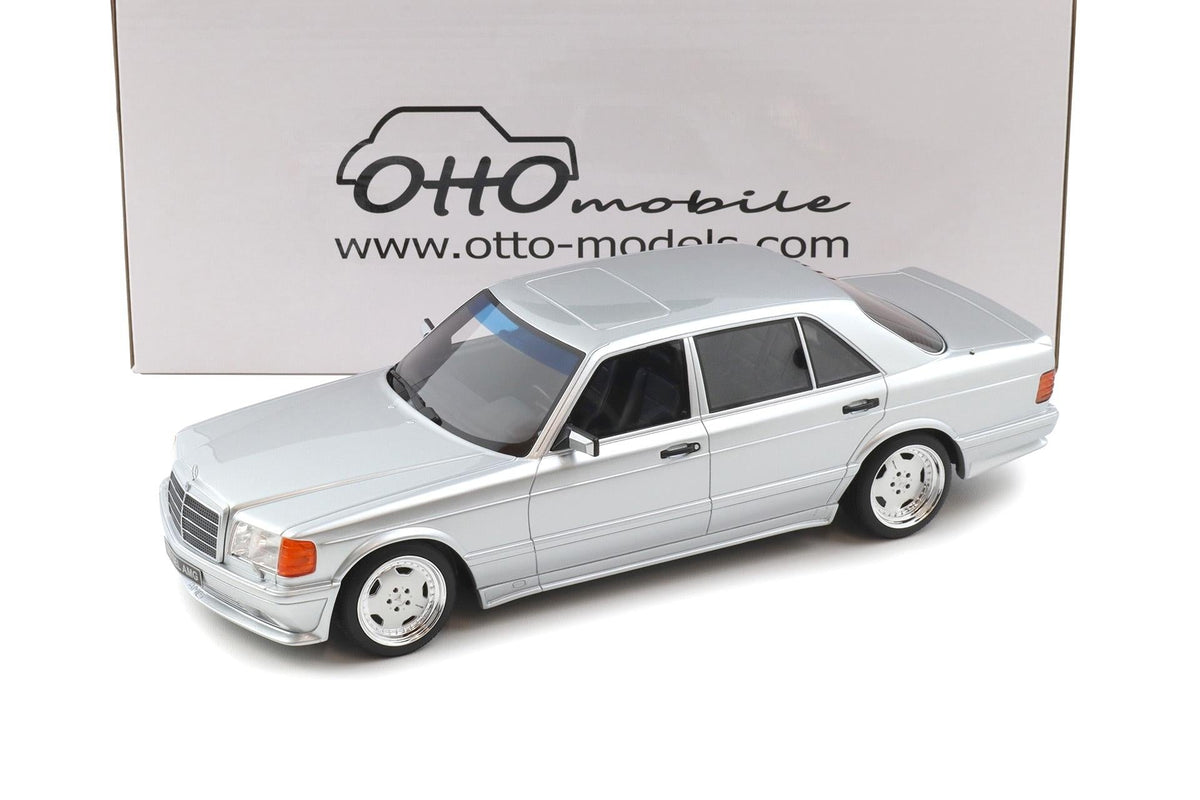 Otto 1989 Mercedes-Benz 560 6.0L SEL AMG W126 Brilliant Silver 1:18