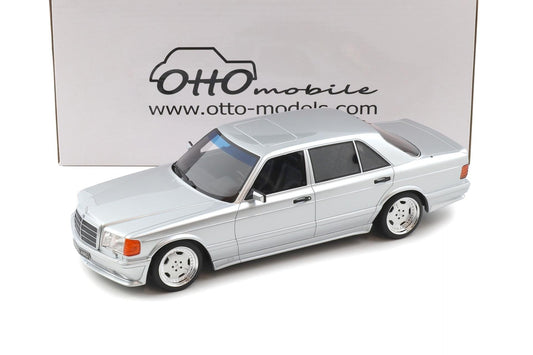 Otto 1989 Mercedes-Benz 560 6.0L SEL AMG W126 Brilliant Silver 1:18