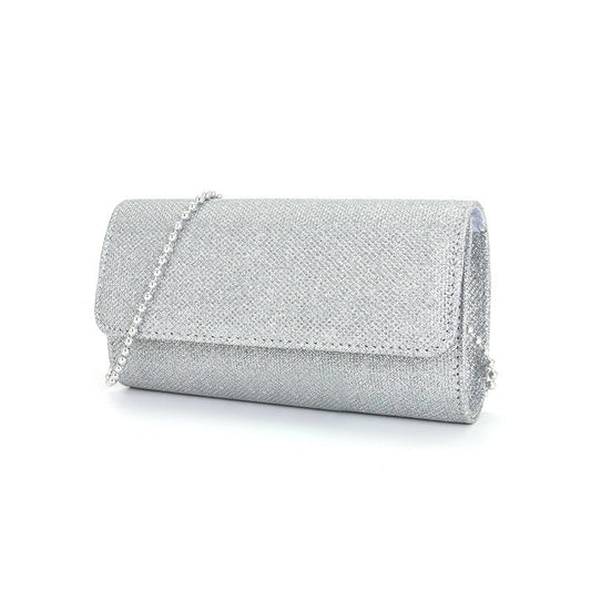 Cross-body underarm single shoulder beaded chain bag