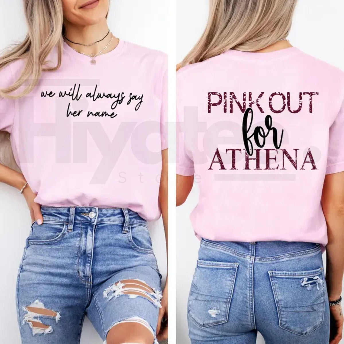 Pink Out For Athena T-Shirt – Justice For Athena Strand Memorial Shirt, Awareness Tee & Support Gift