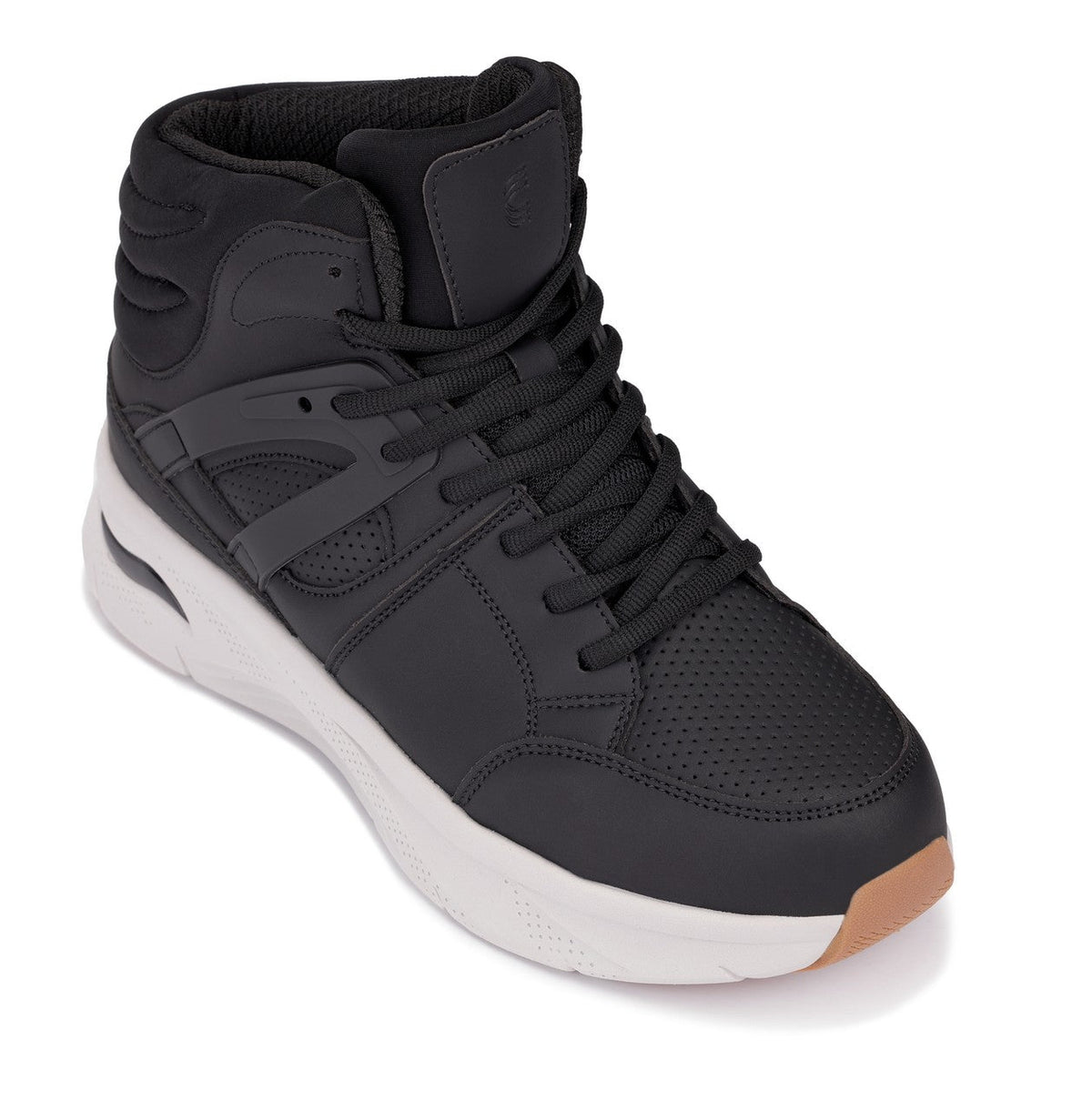 CALTO - S23411 - 3.2 Inches Taller (Black/Grey Sole) - High-Top Height-Boosting Sneaker