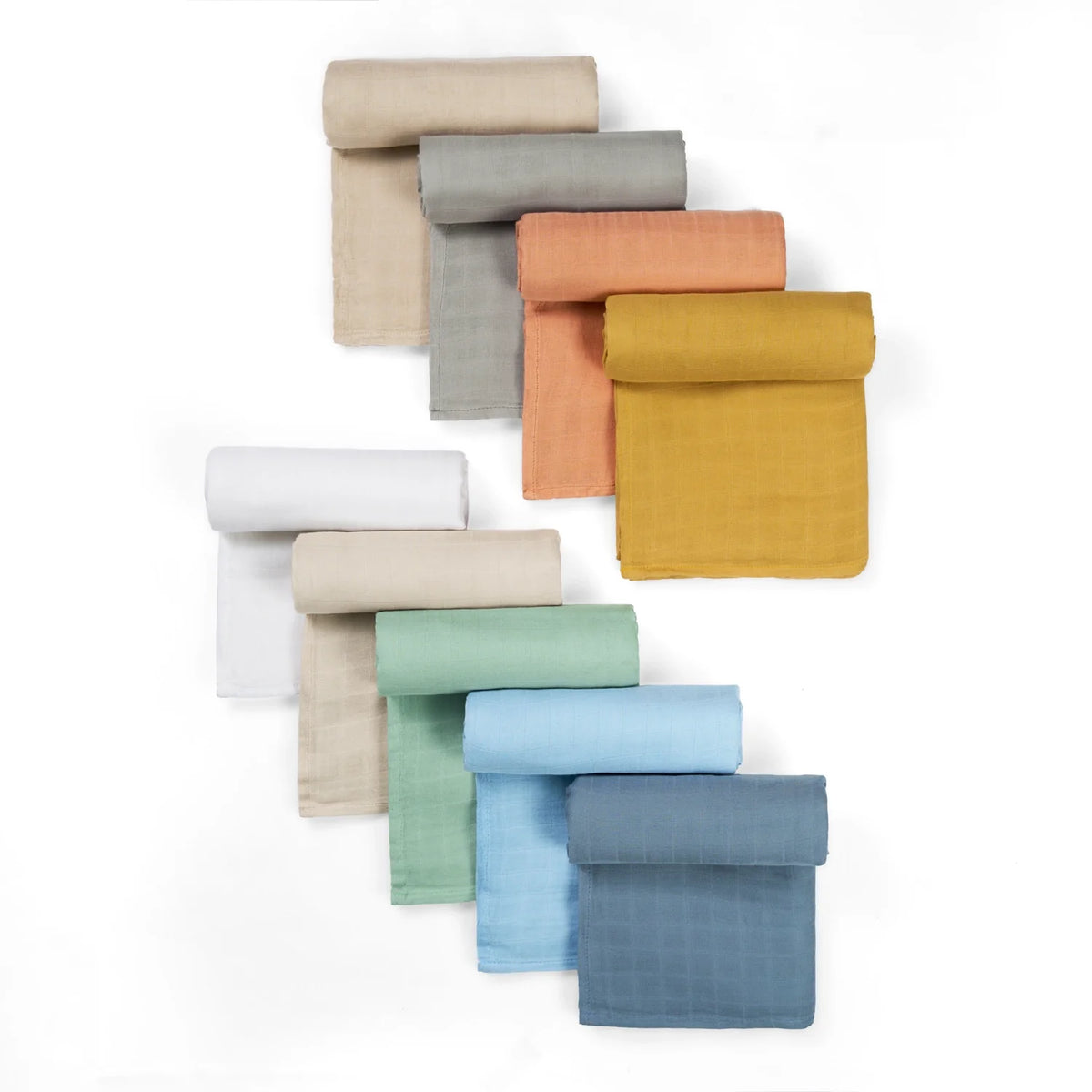 Baby Muslin Swaddle Blanket in Mustard