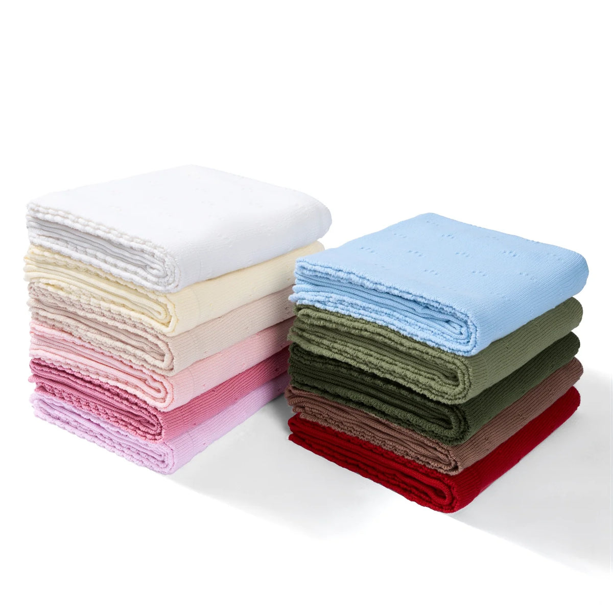 Pointelle Baby Knit Blanket in Lilac