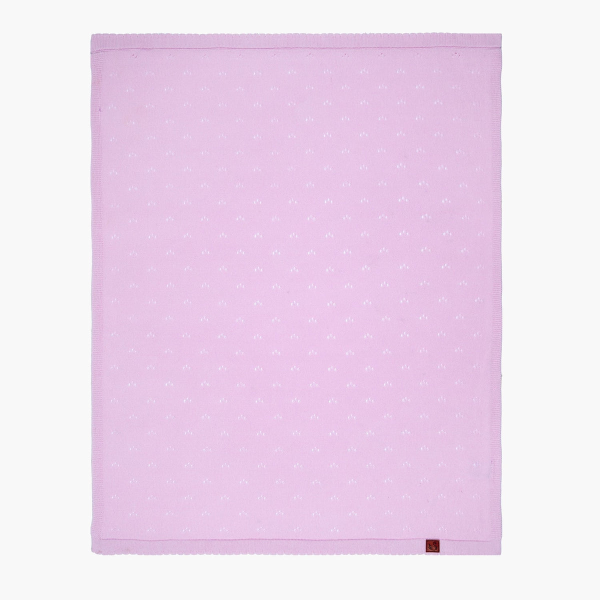 Pointelle Baby Knit Blanket in Lilac
