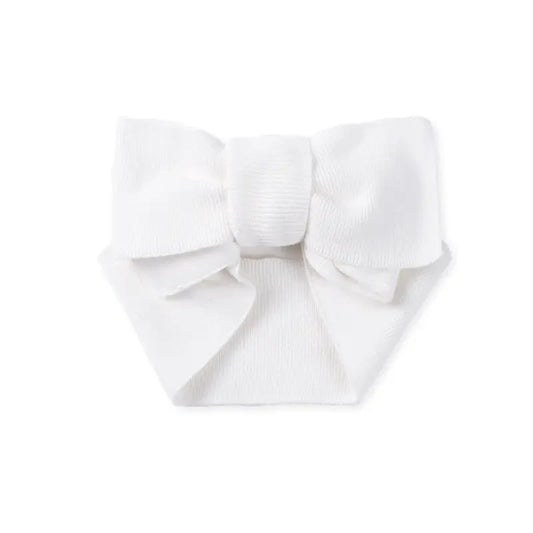 Knitted Oversized Topknot in White