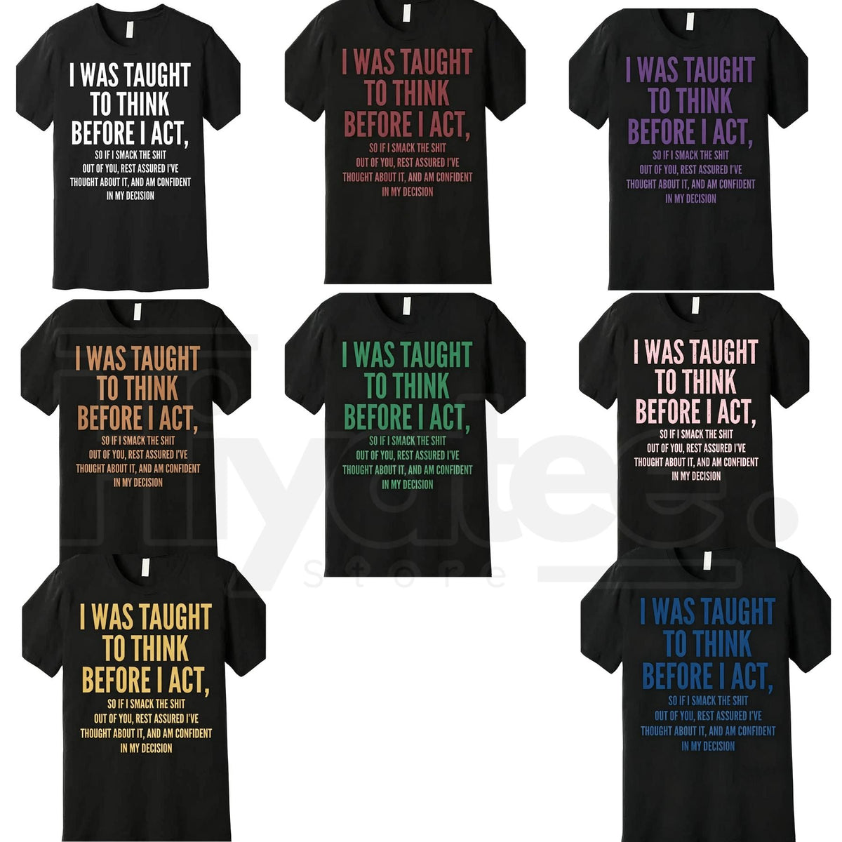 "Think Before I Act" – Funny Sarcastic Quote Heavyweight Top