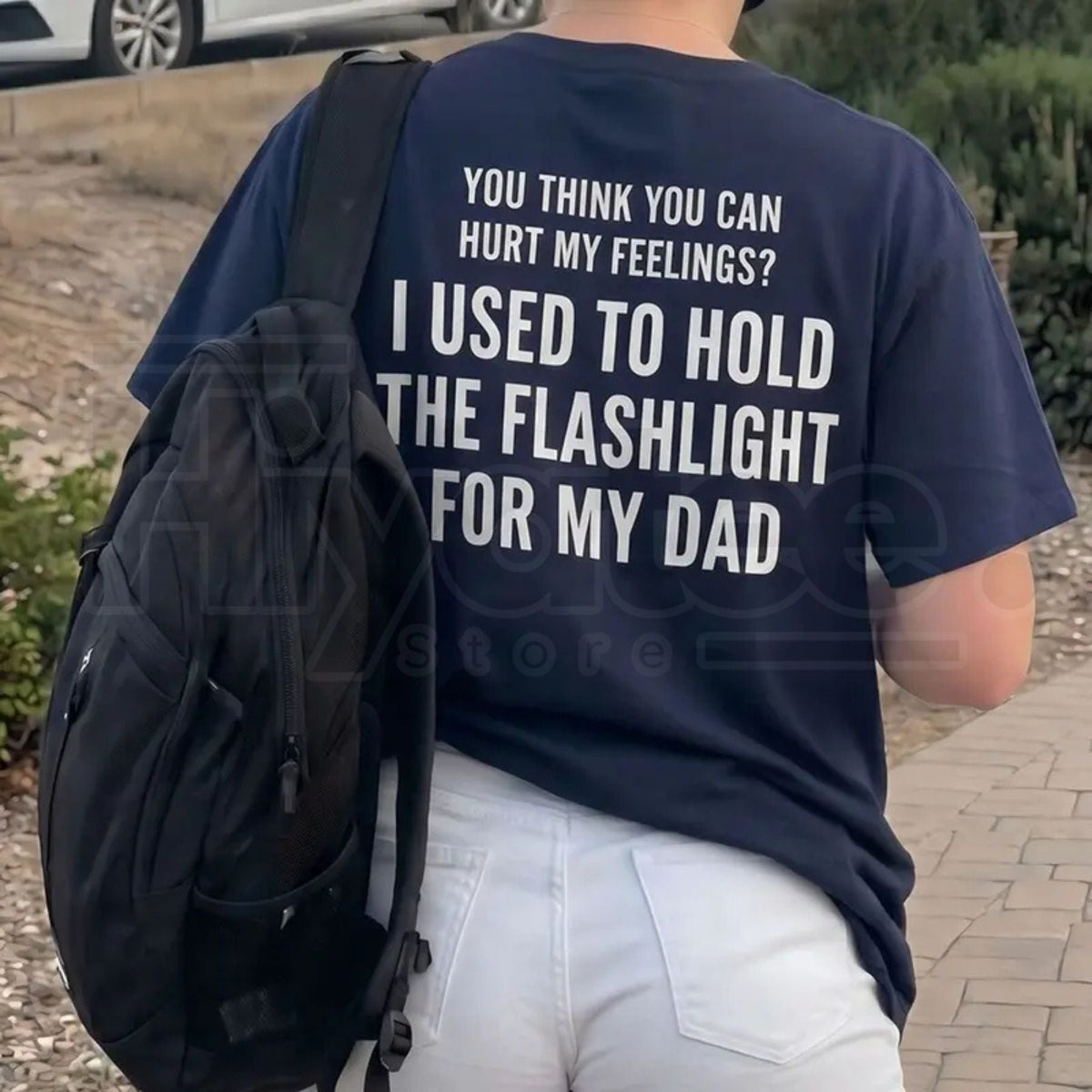 You Think You Can Hurt My Feelings Shirt – Funny Dad Flashlight Childhood Trauma Tee