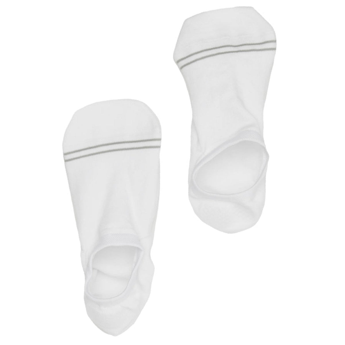 White Cotton No Show Socks