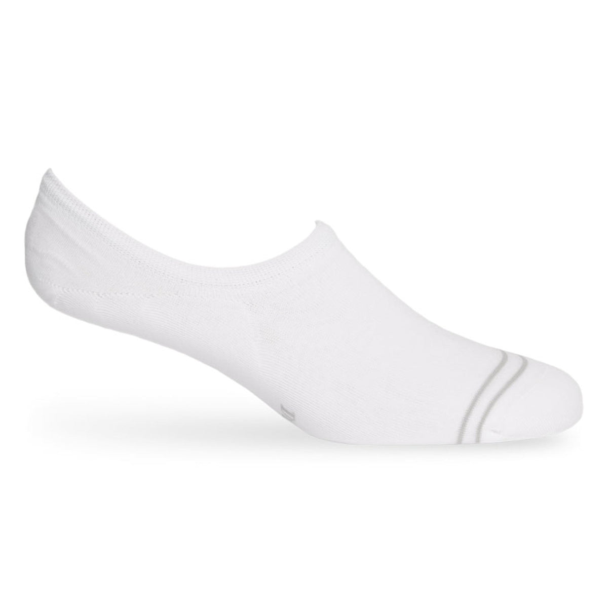 White Cotton No Show Socks